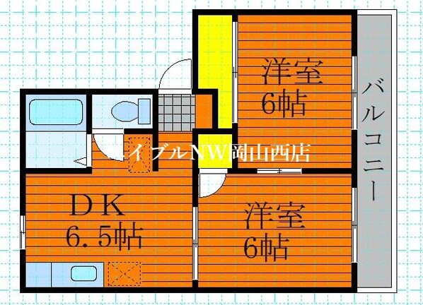 サンライズ久米　Ａ棟の物件間取画像